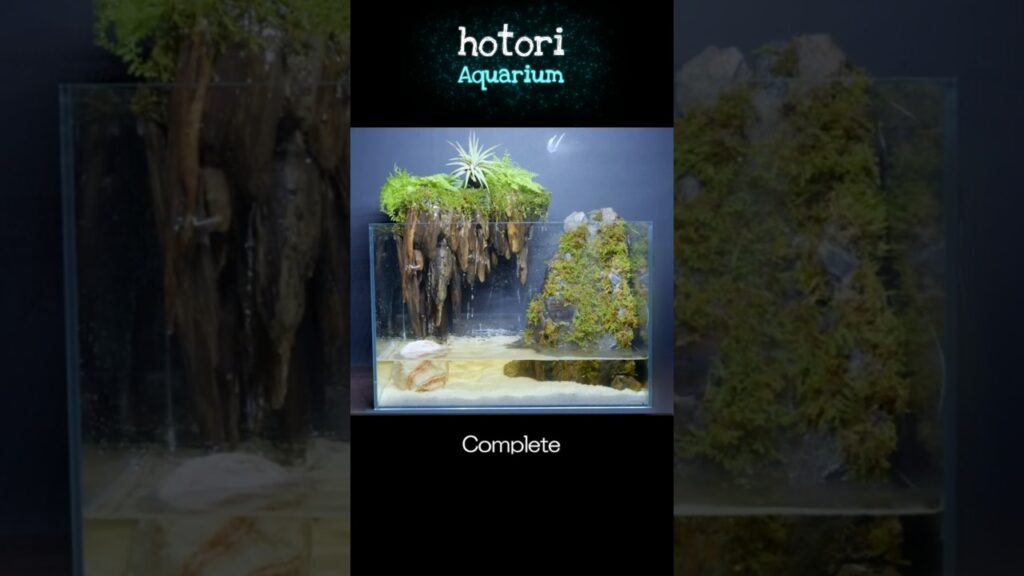 Aquarium-floating-continent-mountain-waterfall-