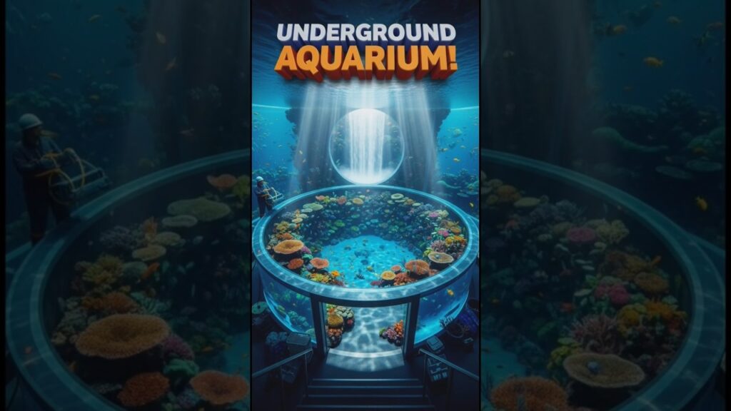 I-Built-an-Underground-Aquarium-Room-Beneath-a-Waterfall-shorts