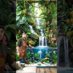🌿 Jungle Waterfall Paradise 🌊 | Dream Village #shorts